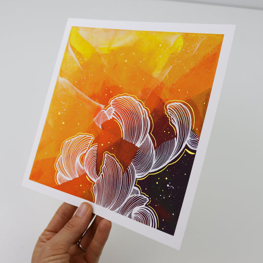 First Edition Print: "Embers VI" Hand Embellished