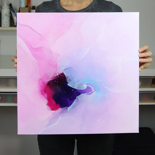 18"x18" Original Painting: "Lavender Portal III"