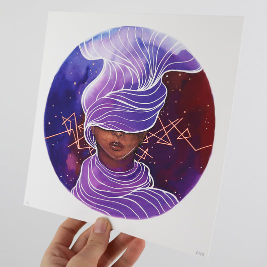 First Edition Print: "Wrapped in Space I" Hand Embellished